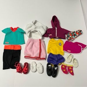 OUR GENERATION Girl 18” doll clothes lot fits American girl dolls soccer